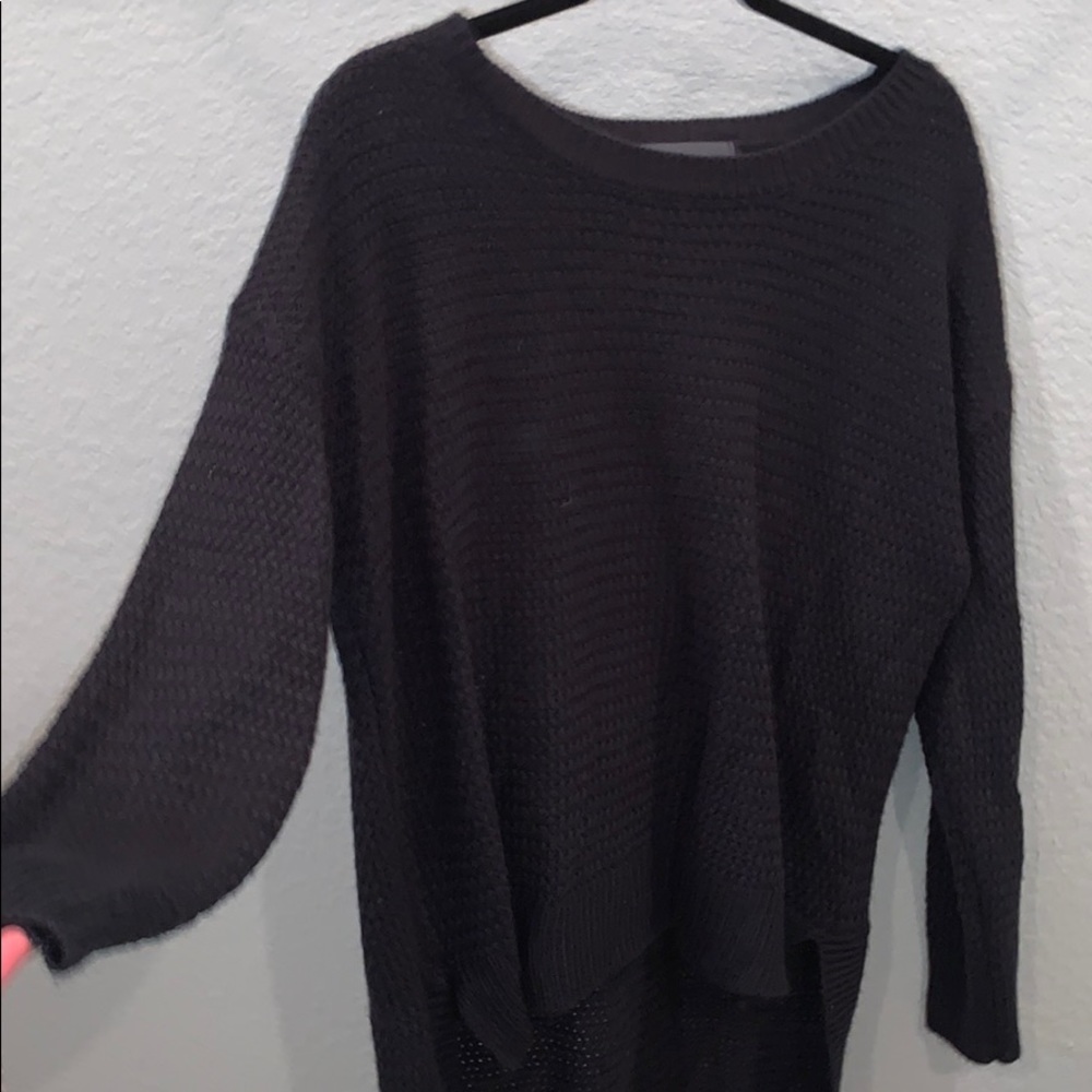 Navy blue knit sweater